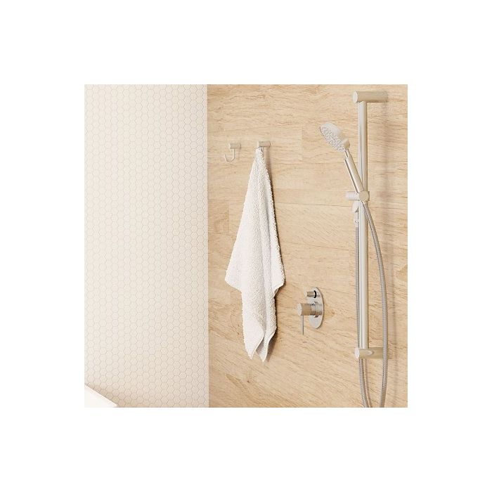 Caroma Titan Stainless Steel Shower and Rail with Round Hand Shower
