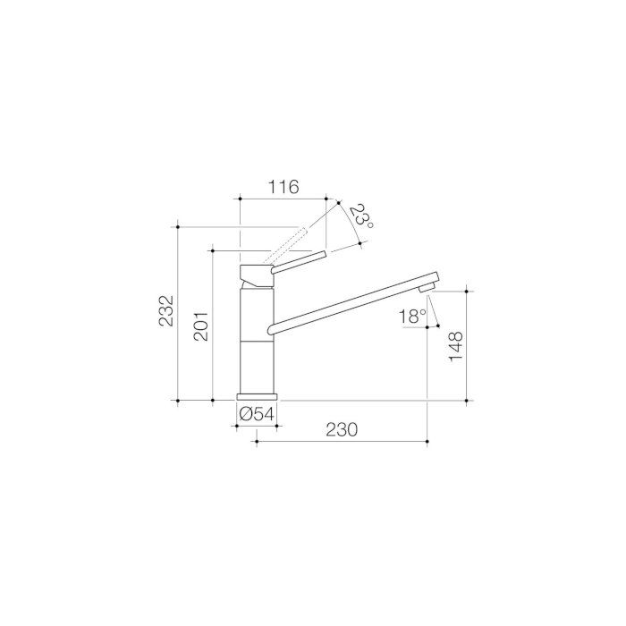 Dorf Villa Sink Mixer Gun Metal Grey