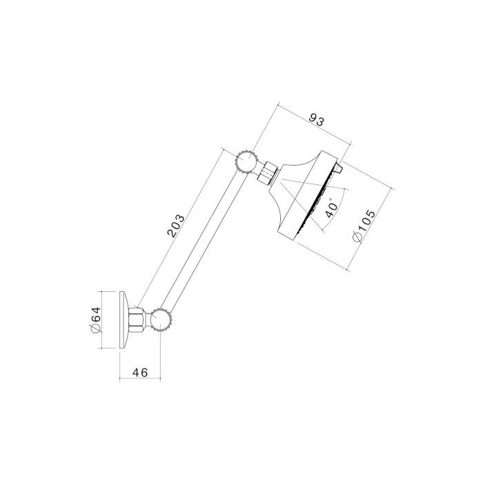 Caroma Series A Adjustable Wall Shower