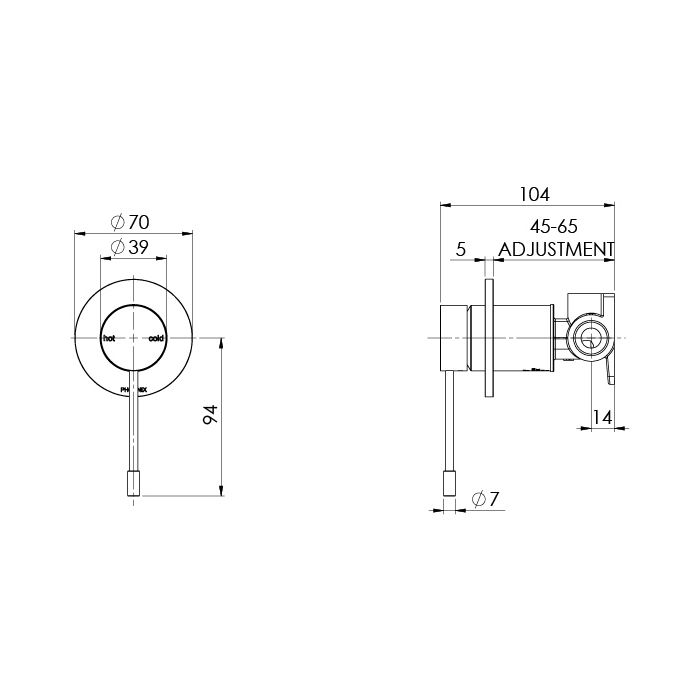 Phoenix Vivid Slimline 316 SS Shower Mixer