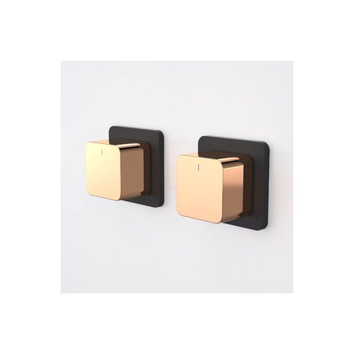 Dorf Epic Bloc Wall Top Assembly Matte Black and Copper
