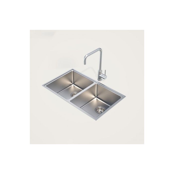 Caroma Compass 316SS Alfresco 770mm x 460mm Double Bowl Sink