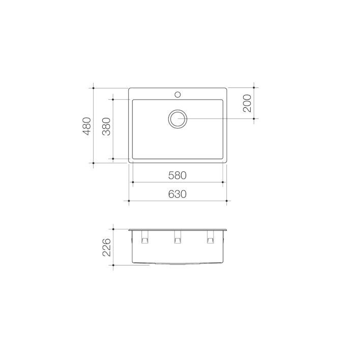 Caroma Compass 45 Litre Flushline Laundry Tub