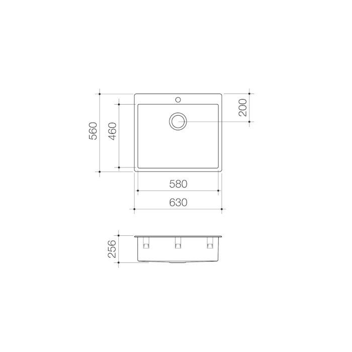 Caroma Compass 70 Litre Flushline Laundry Tub