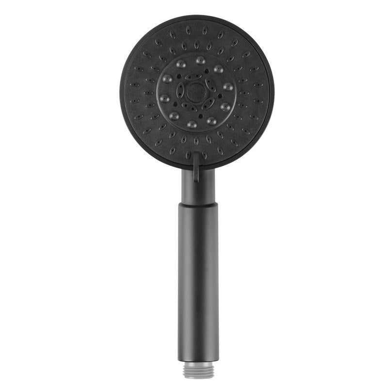 Black 5 Function Round Handheld Shower Spray