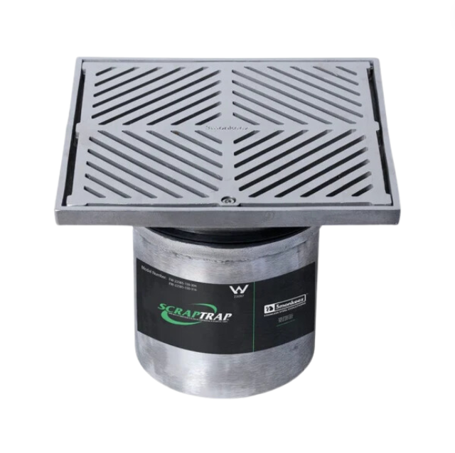 250mm Heel Proof Square Floor Waste Arrestor For 150mm DWV