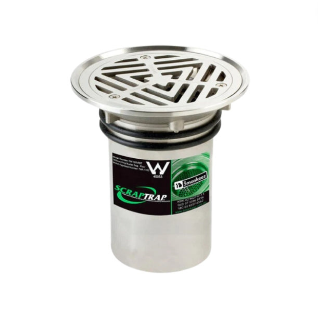 3Monkeez 100mm Vinyl Floor Waste Arrestor