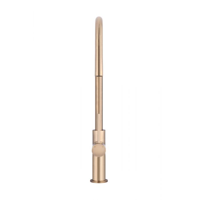 Meir Round Piccola Pull Out Kitchen Mixer Champagne