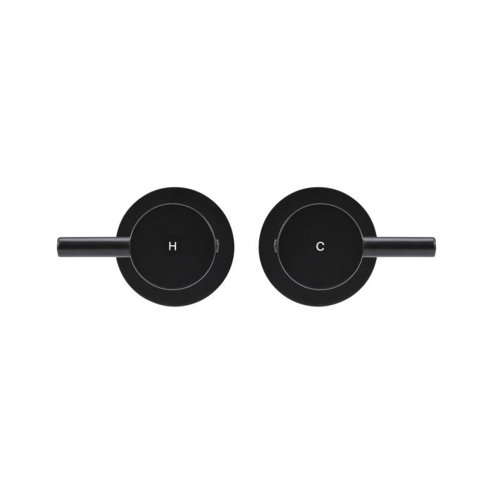 Meir Round Pin Wall Top Assemblies Black MW06