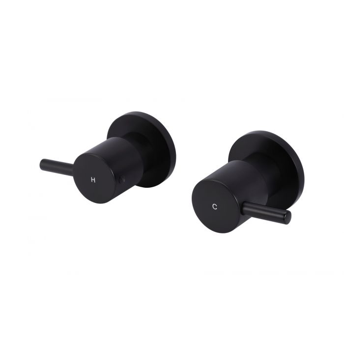 Meir Round Pin Wall Top Assemblies Black MW06