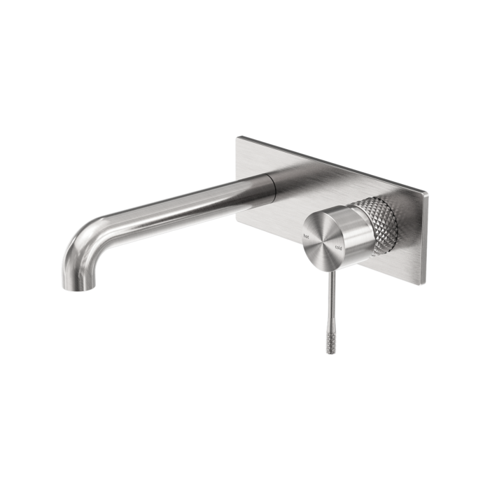 Opal Wall Basin Mixer Brushed Nickel