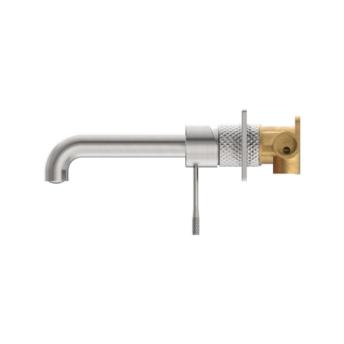 Opal Wall Basin Mixer Brushed Nickel