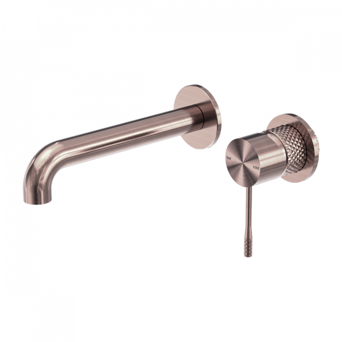 Opal Wall Basin Mixer Brushed Bronze (Seperate Back Plate)