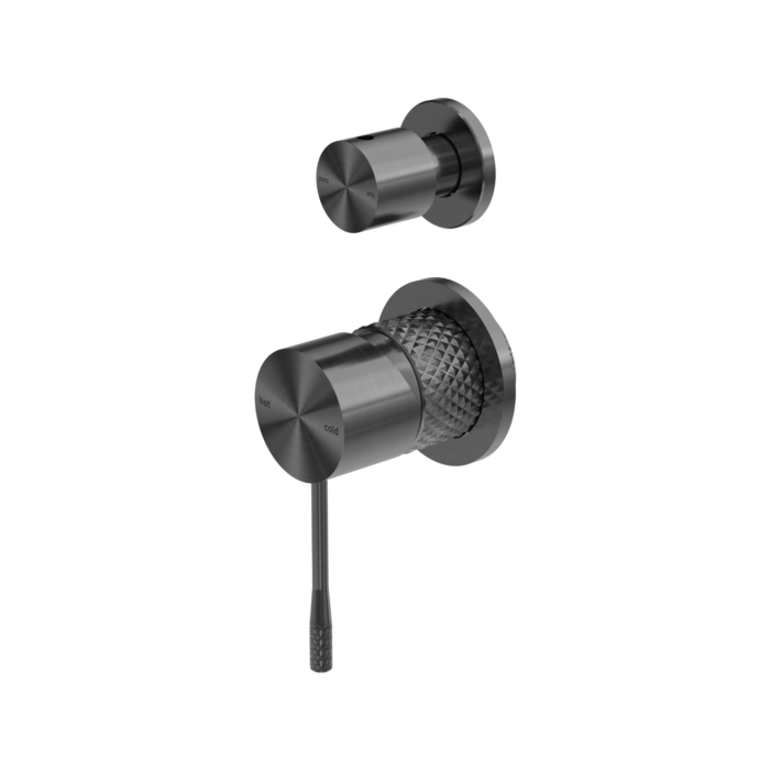 Opal Wall Shower Bath Mixer W/Divertor (Less Plate) Graphite