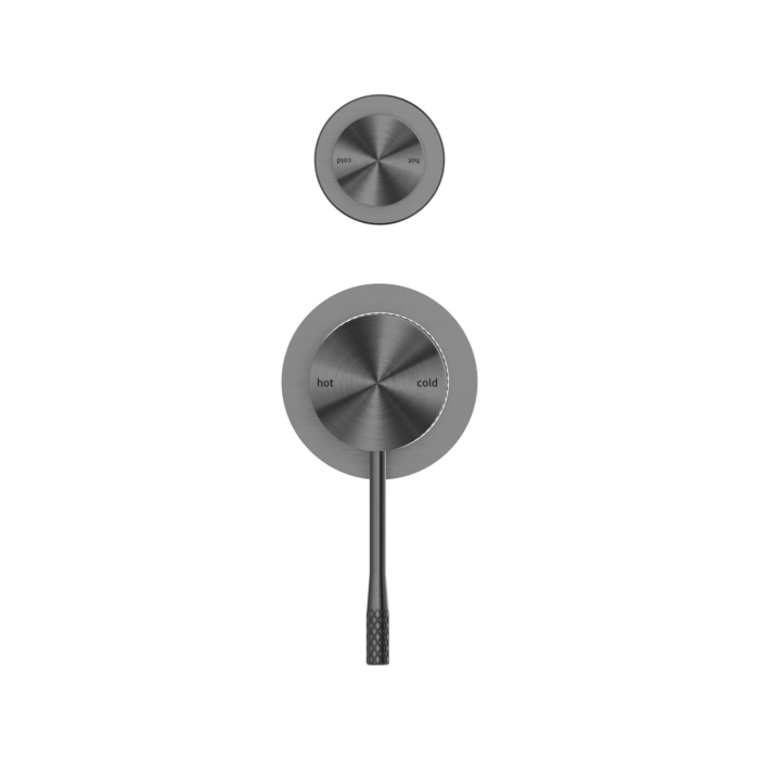 Opal Wall Shower Bath Mixer W/Divertor (Less Plate) Graphite