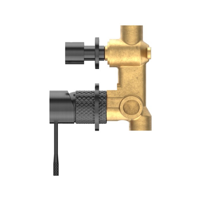 Opal Wall Shower Bath Mixer W/Divertor (Less Plate) Graphite