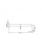 Nero Round Wall Shower Arm - Brushed Nickel