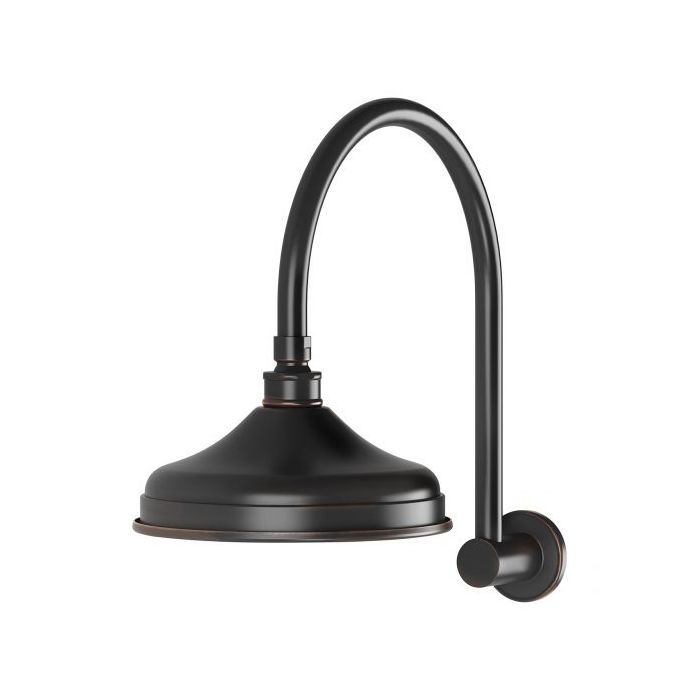 Phoenix Nostalgia Vintage Shower Arm and Rose Antique Black