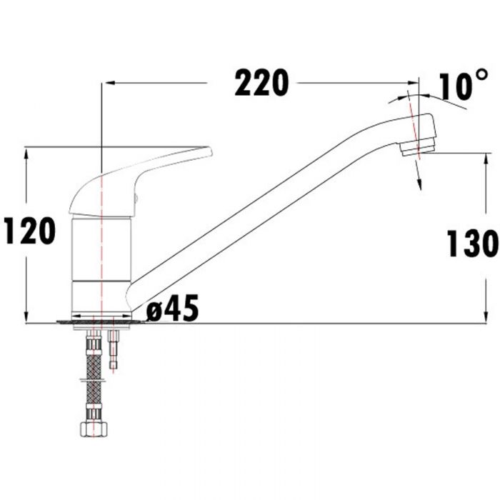 Acl Ruby 35mm Cartridge Swivel Sink Mixer