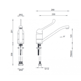 Abey Gareth Ashton MixMaster Disabled MK2-D Sink Mixer