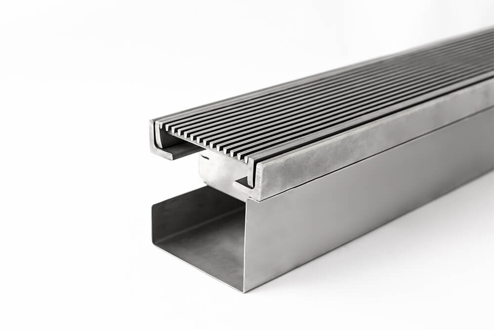 Grates2Go Threshold Channel Stainless Steel Silver