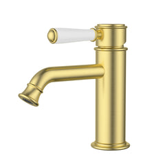 ACL Clasico Basin Mixer with Ceramic Handle - Brushed Gold