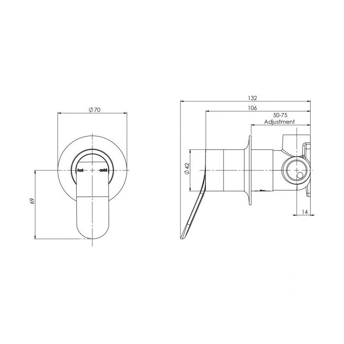 Phoenix Nara Shower / Bath Mixer