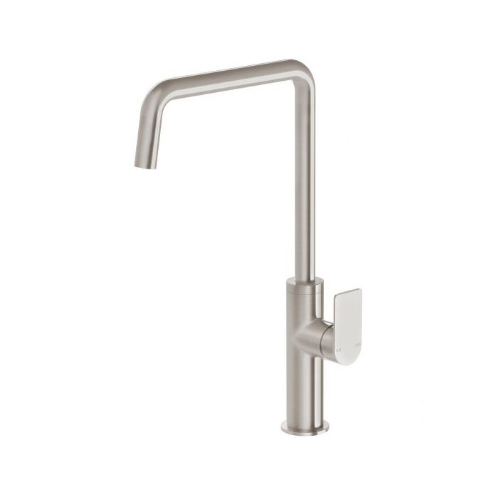 Phoenix Mekko Sink Mixer 190mm Squareline Brushed Nickel