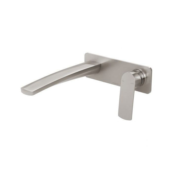 Phoenix Mekko Wall Basin / Bath Mixer 200mm Brushed Nickel