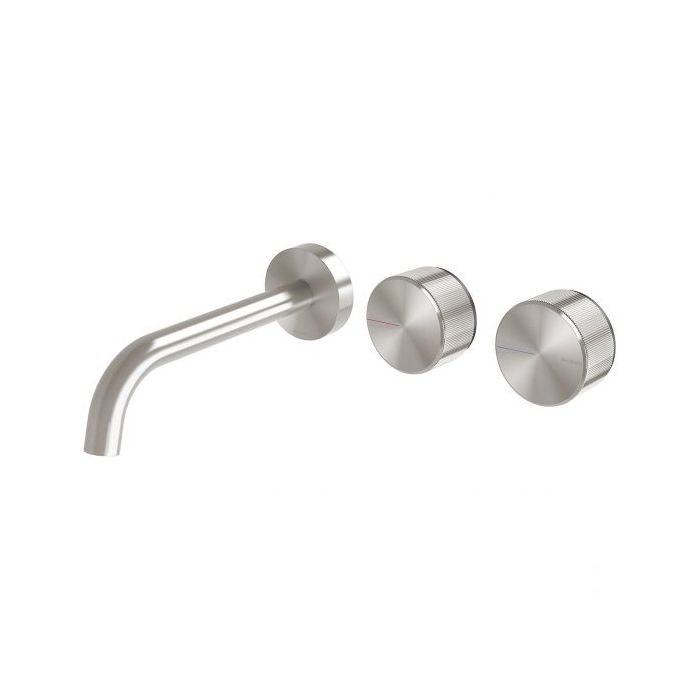 Phoenix Axia Wall Bain / Bath Curved Hostess Set Brushed Nickel