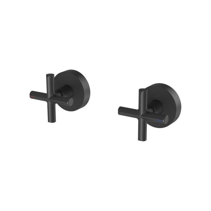 Phoenix Vivid Slimline Plus Extended Spindles Wall Top Assemblies Matte Black