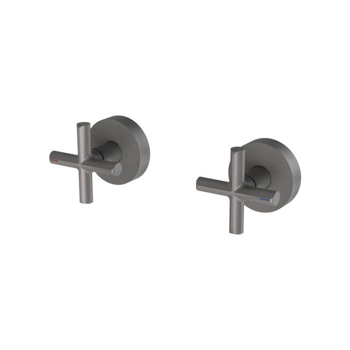 Phoenix Vivid Slimline Plus Extended Spindles Wall Top Assemblies Brushed Carbon