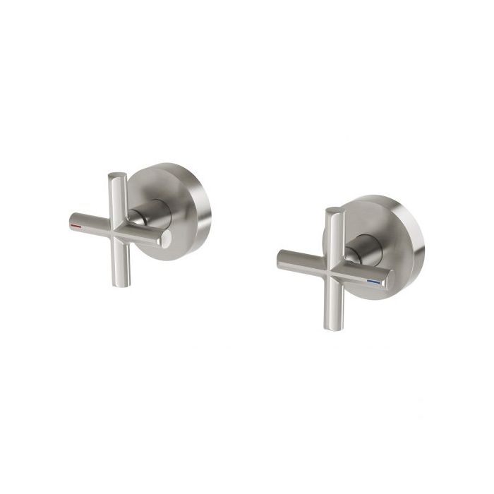 Phoenix Vivid Slimline Plus Extended Spindle Wall Top Assemblies Brushed Nickel