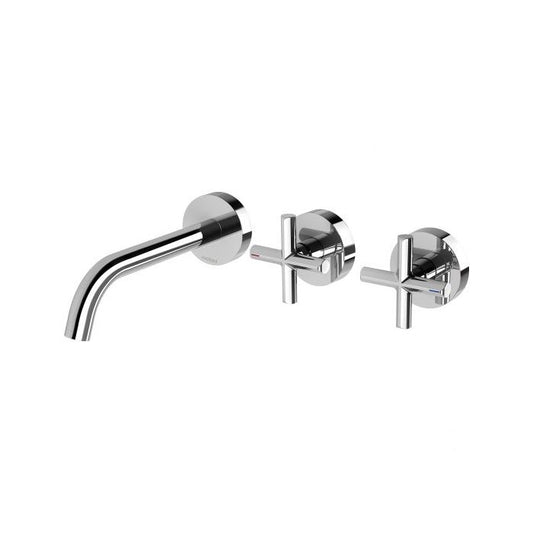Phoenix Vivid Slimline Plus Wall Basin / Bath Set 180mm Chrome