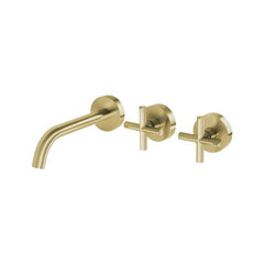 Phoenix Vivid Slimline Plus Wall Basin / Bath Set 180mm Brushed Gold