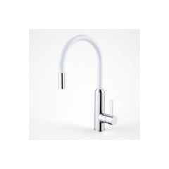 Dorf Vixen Retractable Sink Mixer White and Chrome