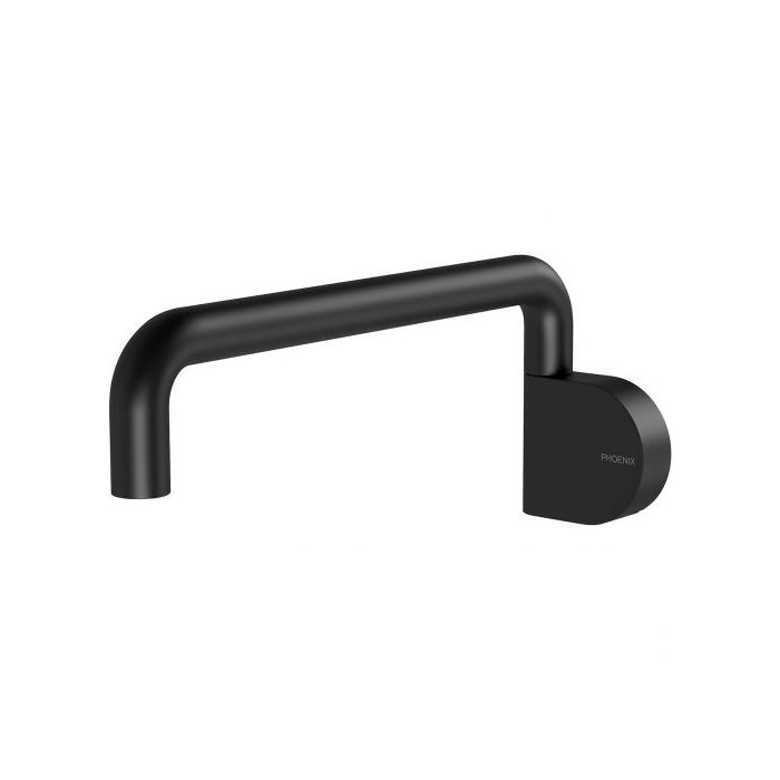 Phoenix Designer Swivel Bath Outlet 230mm Round Matte Black