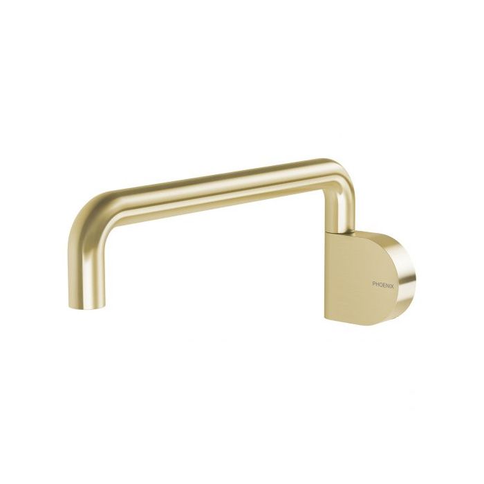 Phoenix Designer Swivel Bath Outlet 230mm Round Brushed Gold
