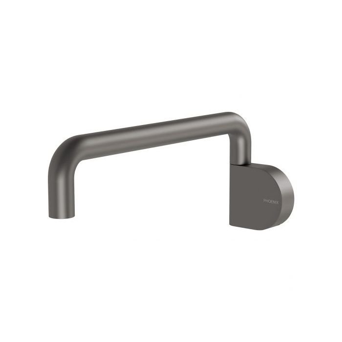 Phoenix Designer Swivel Bath Outlet 230mm Round Brushed Carbon