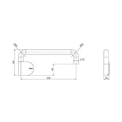 Phoenix Designer Swivel Bath Outlet 230mm Round Chrome