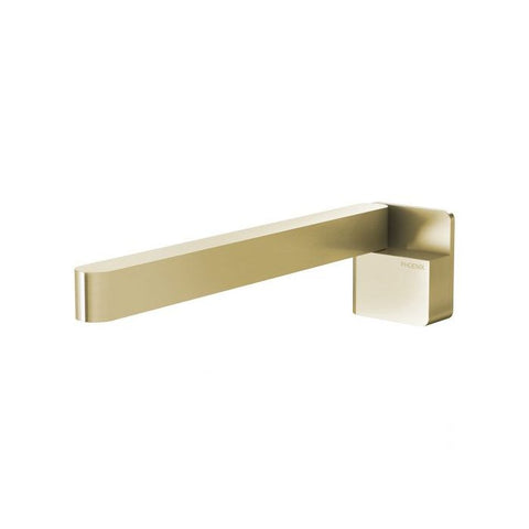 Phoenix Designer Swivel Bath Outlet 230mm Square Brushed Gold