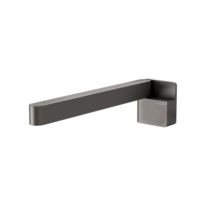 Phoenix Designer Swivel Bath Outlet 230mm Square Brushed Carbon