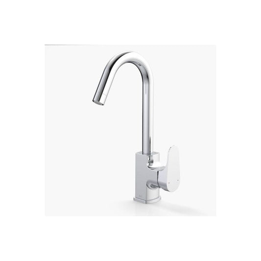 Dorf Viridian Sink Mixer Chrome and Matte Black
