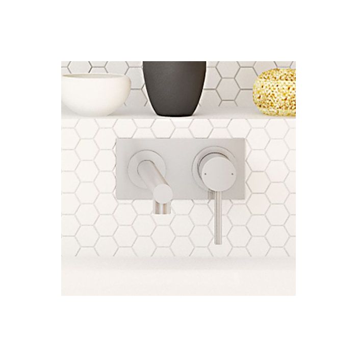 Caroma Titan 304 Stainless Steel Wall Basin Mixer