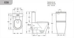 Lumia Tornado Rimless Toilet Suite Dual Flush