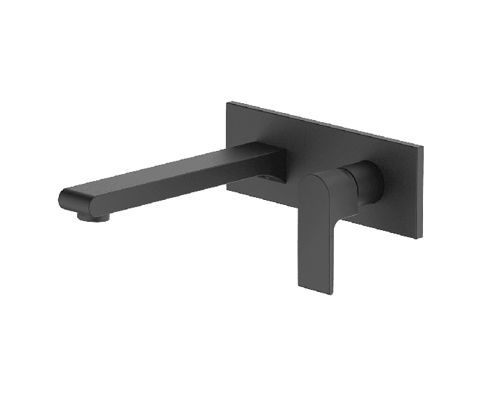 Abey Gareth Ashton Park Avenue Wall Basin / Bath Combination Mixer - Matte Black