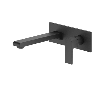 Abey Gareth Ashton Park Avenue Wall Basin / Bath Combination Mixer - Matte Black