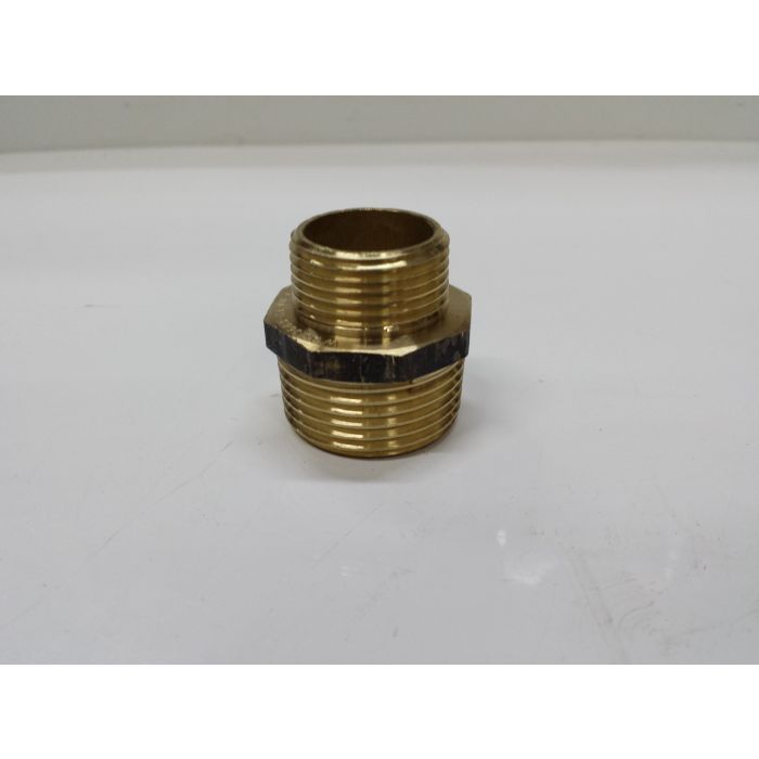 1" - 3/4" (25mm - 20mm) Brass Reducing Nipple Connector