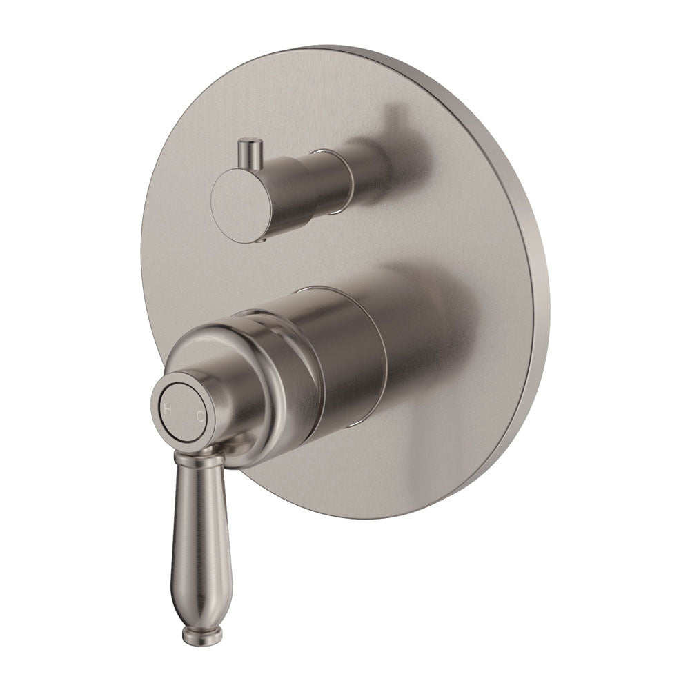 Eleanor Wall Diverter Mixer, Brushed Nickel / Brushed Nickel