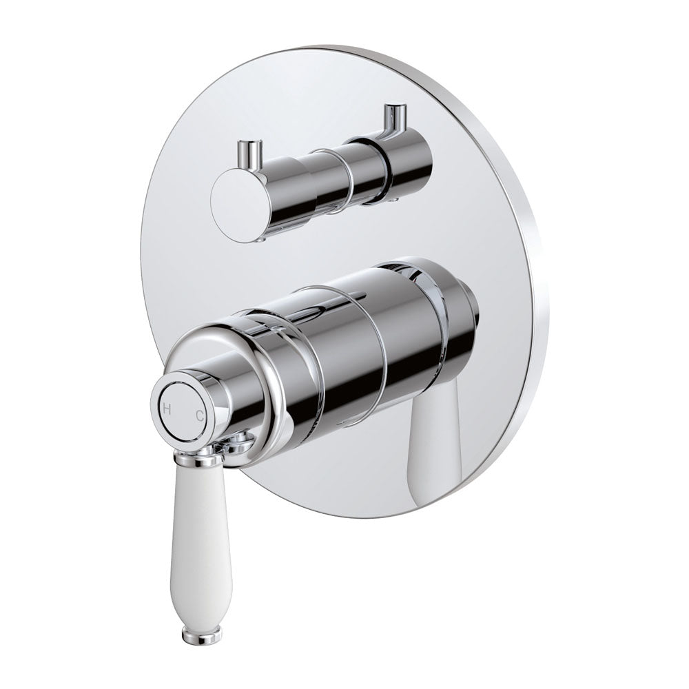 Eleanor Wall Diverter Mixer, Chrome / Ceramic